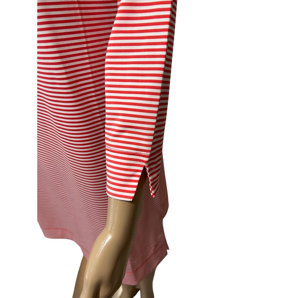Vineyard Vines Performance Red White Striped Collared Shirt Dress Medium - Picture 6 of 8